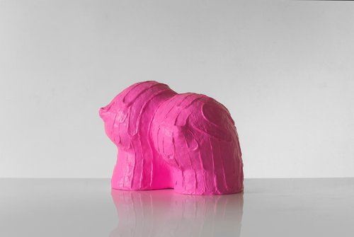 long lust lasts longer - pink nude sculpture figurative erotic art by Olga Chertova