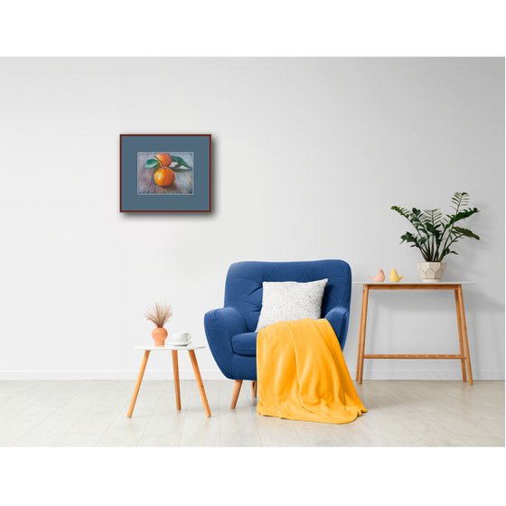 Tangerines with Leaves