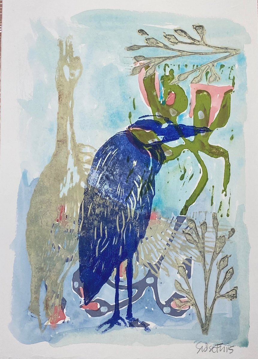 Blue heron by Sidse Friis
