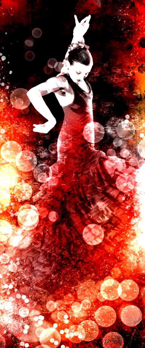 Flames of Flamenco | 2012 | Digital Artwork printed on Photographic Paper | High Quality | Unique Edition | Simone Morana Cyla | 30 X 40 cm | PUBLISHED by Simone Morana Cyla
