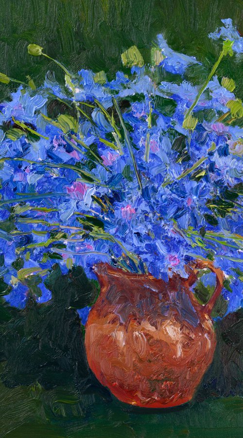 Cornflowers in a Vase by Suren Nersisyan