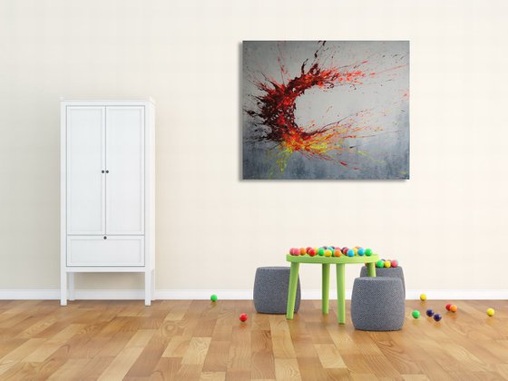 Twisting Fire I (Spirits Of Skies 120120) (120 x 100 cm) XXL (48 x 40 inches)