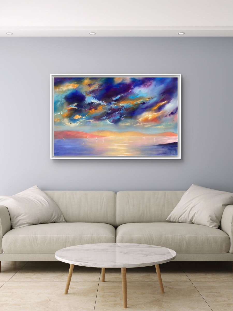 Expressive Oil Painting , Studio View By Nicole Tudor-Williams, 38 X 26, Artwork For Sale On Artfinder
