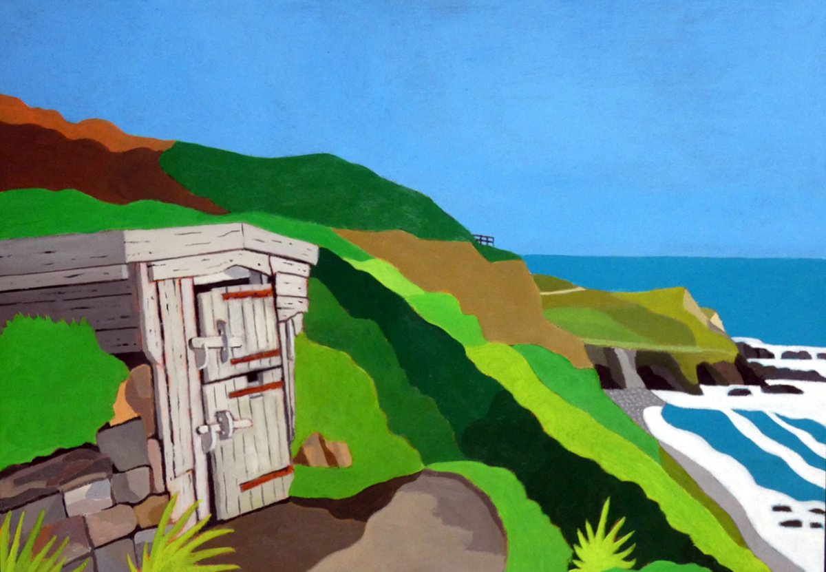 Landscape Acrylic Painting By Tim Treagust, 17 X 12", Hawker