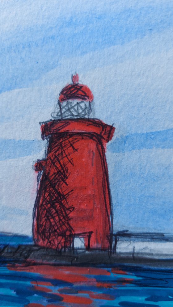 The little red lighthouse- Poolbeg lighthouse, Dublin
