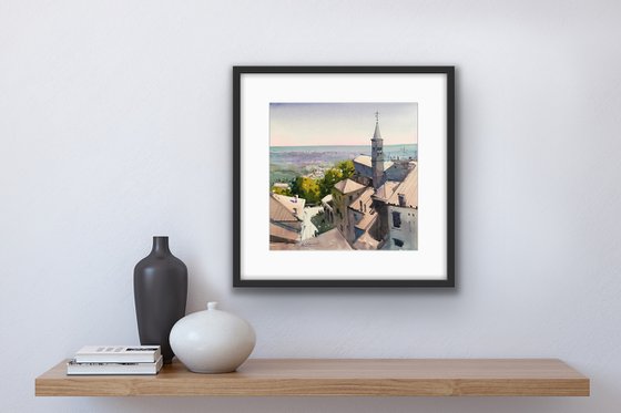 The original watercolor painting "San Marino"