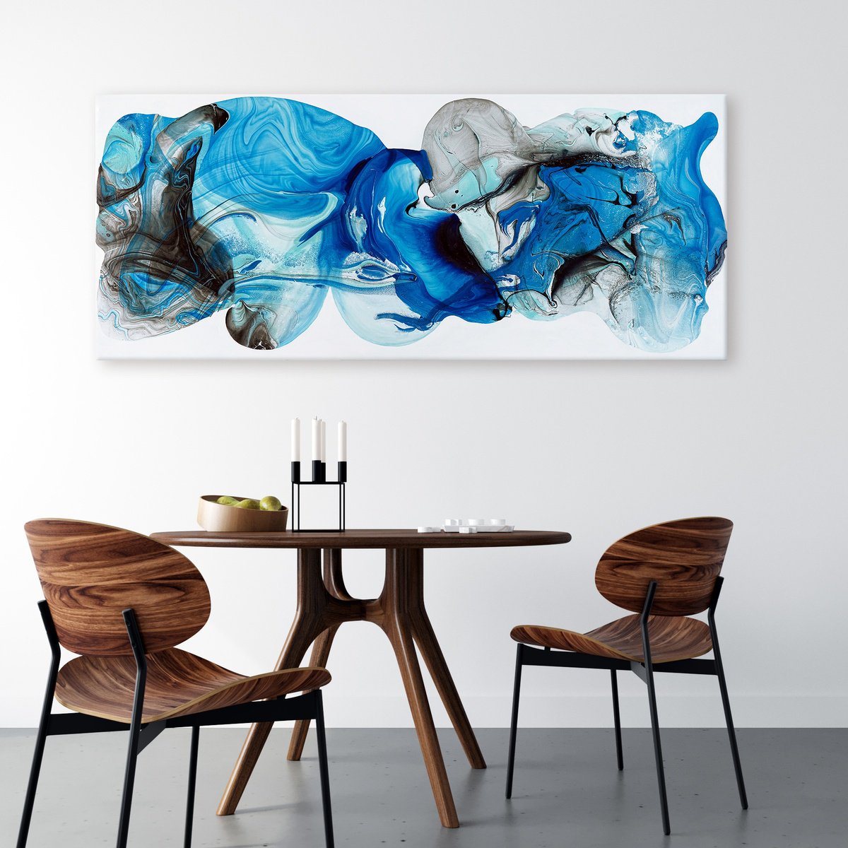 Abstract Oil Painting By Fintan Whelan, 65 X 28, The Sky Opens, Original Artwork