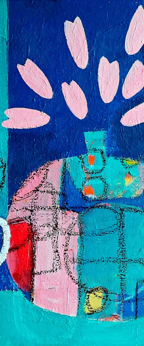 Nine Pink Tulips by Jan Rippingham