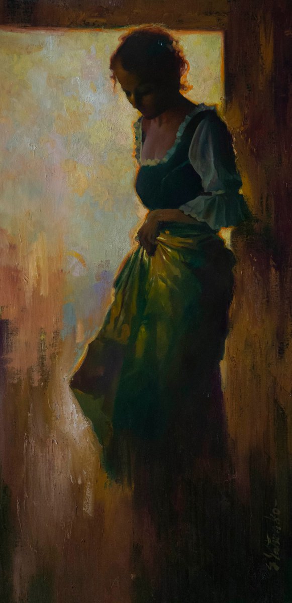 Girl in Golden Light by Sergei Yatsenko