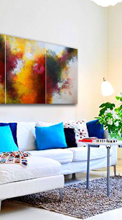 Abstract triptych / 3 in 1 / Performance N4 by Alex Senchenko