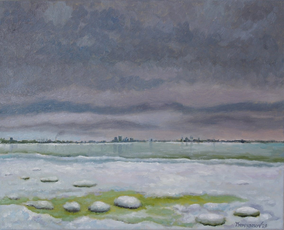 View Of Tallinn In February By Juri Semjonov, 20 X 16, Artwork For Sale On Artfinder