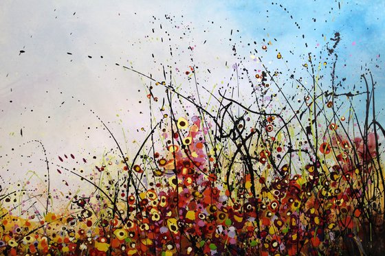 Best Wishes  - Super sized original floral landscape