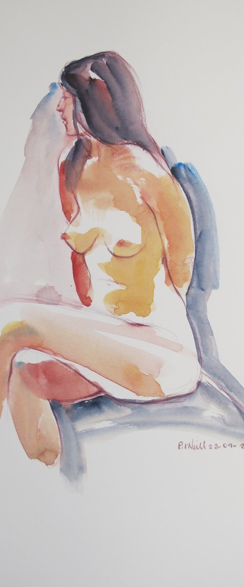 Seated female nude by Rory O’Neill