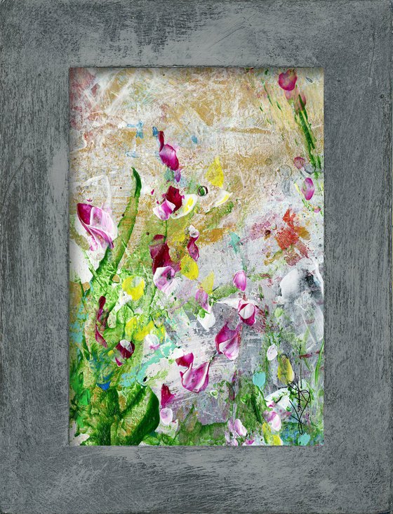 Meadow Magic 5 - Framed Floral Painting by Kathy Morton Stanion