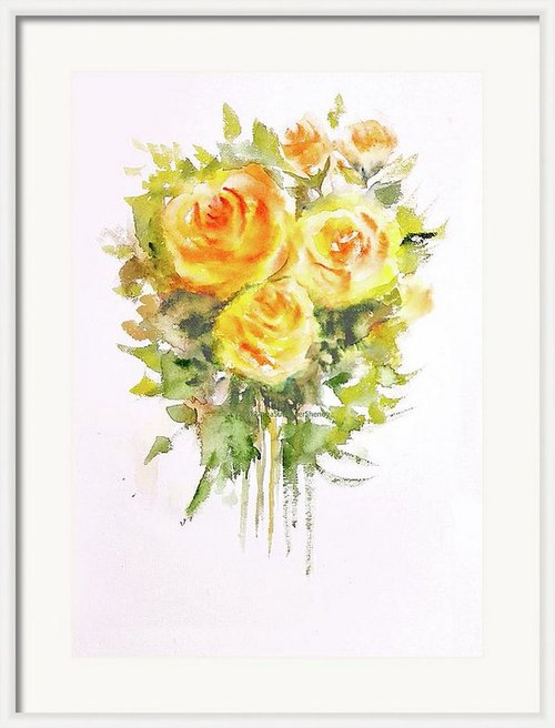Three Yellow Roses by Asha Shenoy