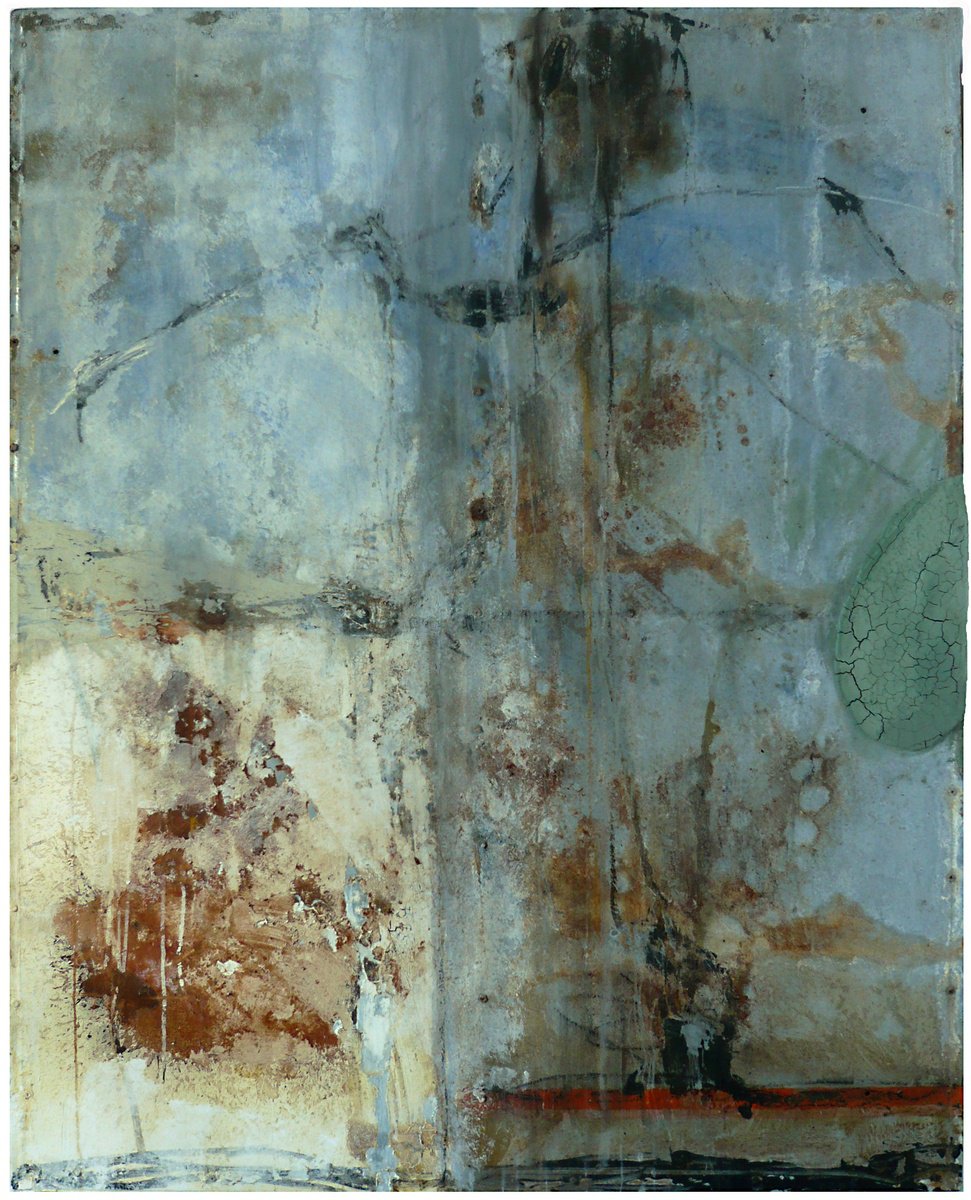 Organic Abstract Painting By Jaroslaw Broitman, 39 X 50, Steel Geometry I. 2016, Original Artwork