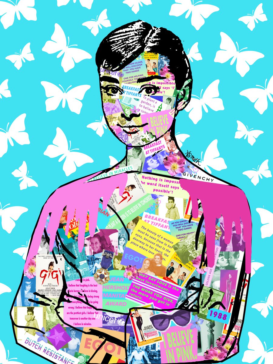 Audrey Hepburn Humanitarian Limited Edition Print by Amy Smith
