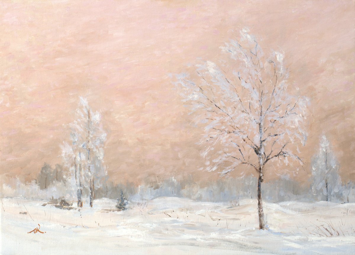 Winter Silence By Oleg Kamaev, 28 X 20, Artwork For Sale On Artfinder