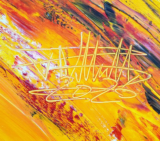 Yellow Red Abstraction E 6