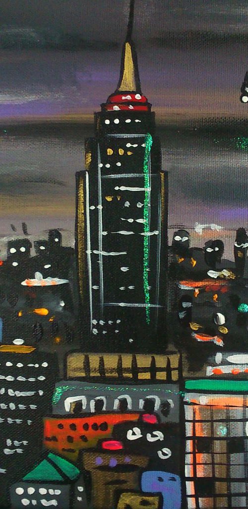 Parallel Night Time New York by Maria Luisa  Azzini