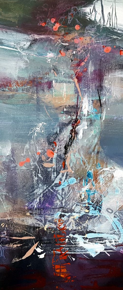 Loneliness at the end of the trip Enigmatic mindscape by romanian painter Ovidiu Kloska by Kloska Ovidiu