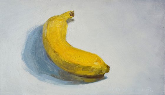 still life of fresh banana on a white background