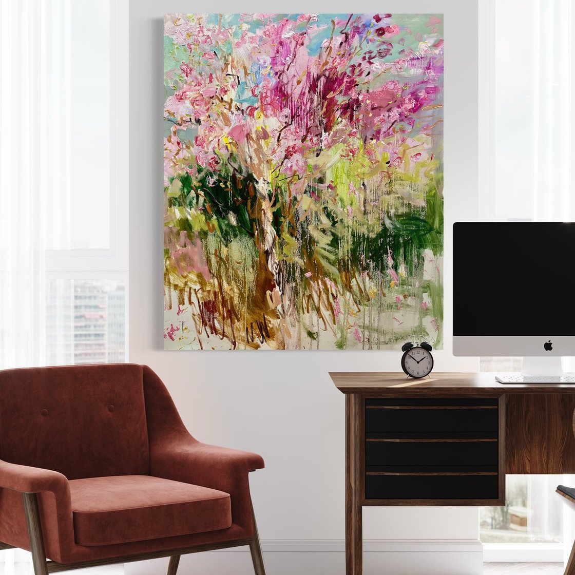 Spring tree Oil painting by Lilia Orlova-Holmes | Artfinder