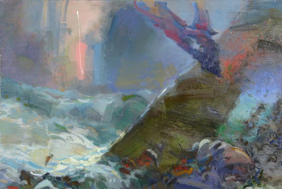 "Birds over the sea"