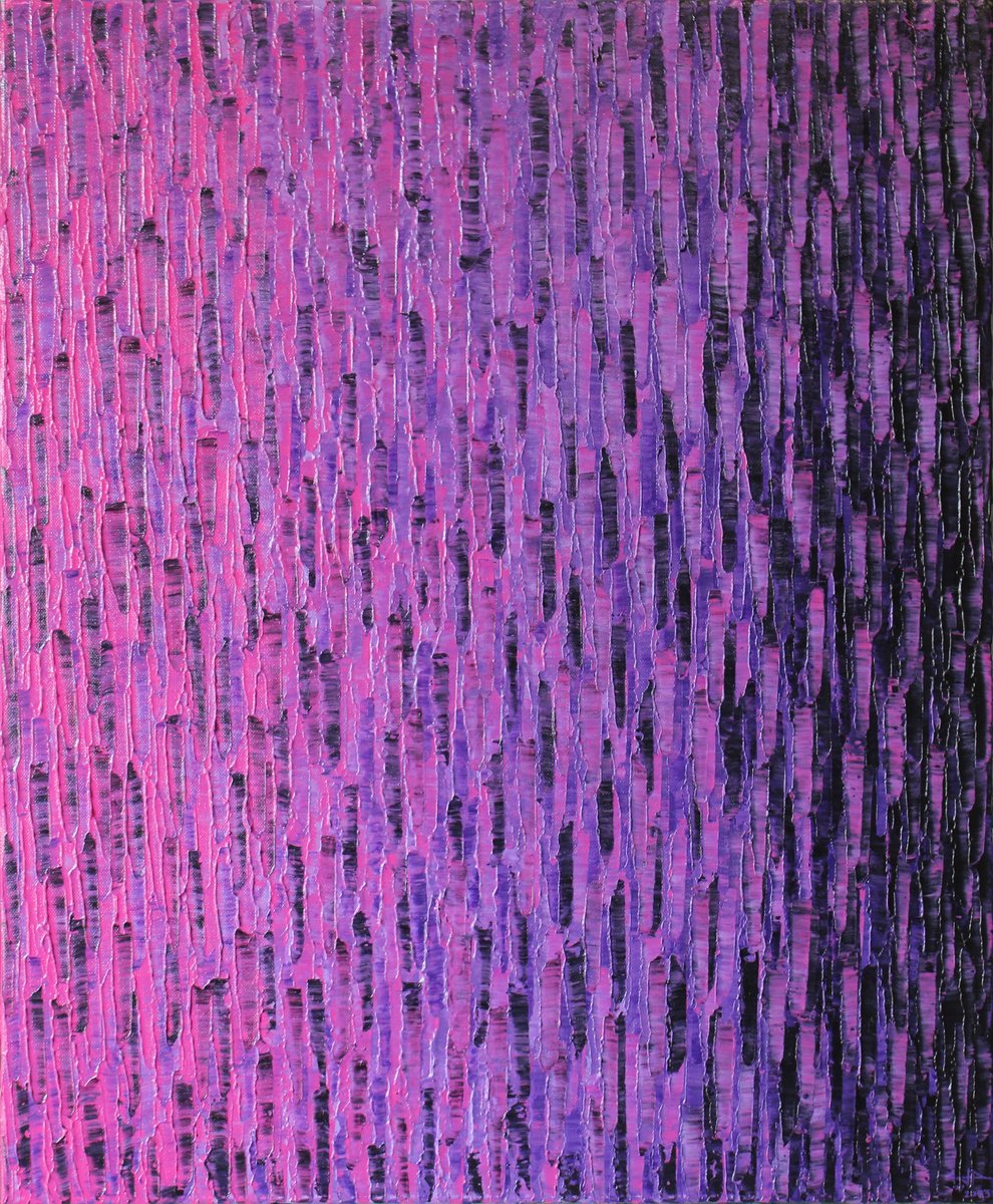 Abstract Acrylic Painting By Jonathan Pradillon, 20 X 24, Pink Purple Color Fade, Original Artwork