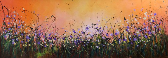 "Sensations"  - Extra Large original abstract floral painting