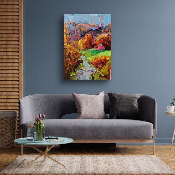 UP A HILL AND INTO MOUNTAINS