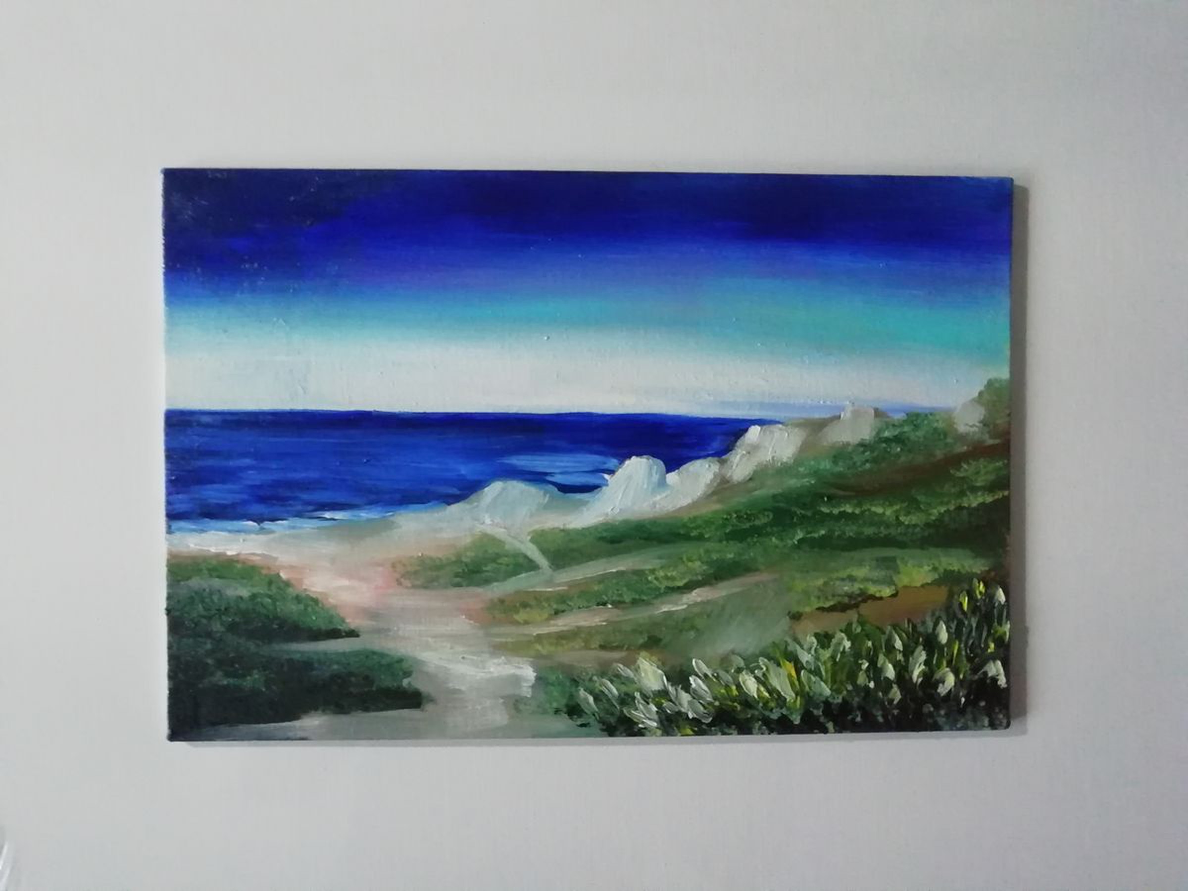 Seashore Original Sea And Sky Oil Painting Sma Artfinder