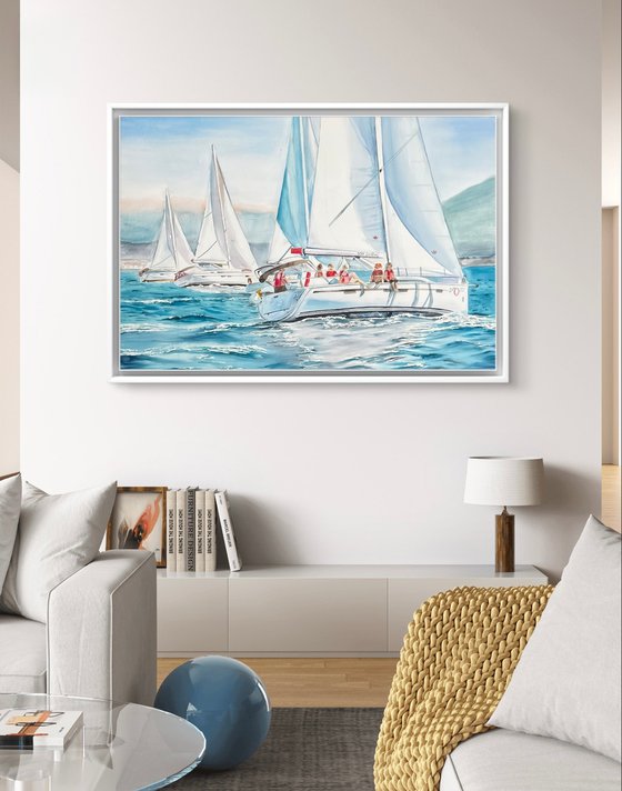 “On the yacht”