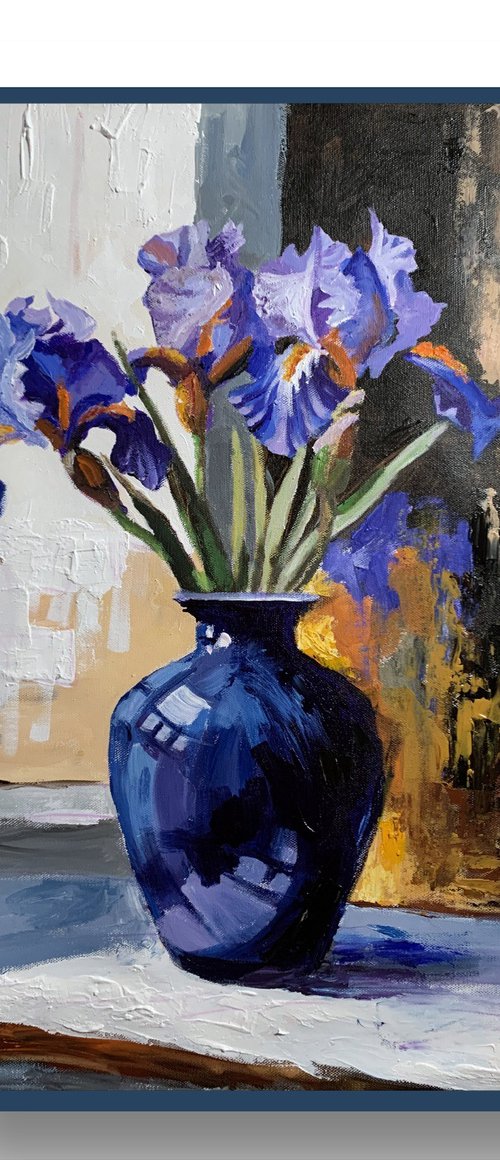 Purple Iris Still Life. by Vita Schagen