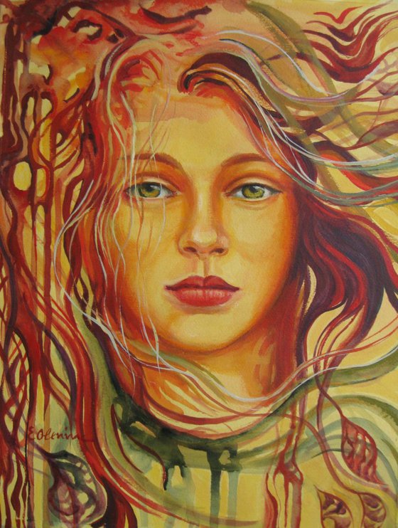 Autumn wind 2 - portrait - woman
