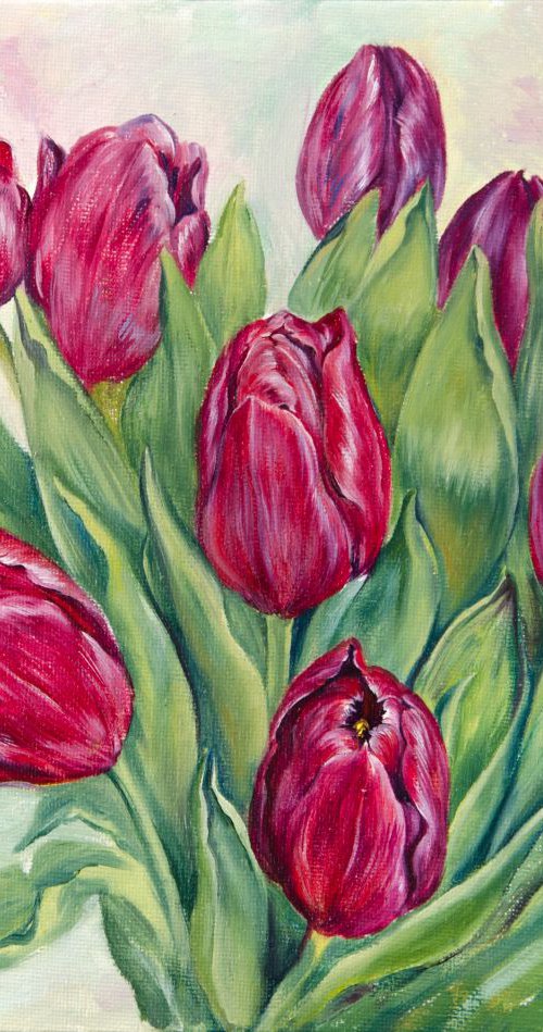 The purple tulips by Daria Galinski