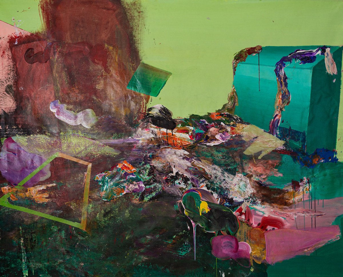 Organic Abstract Acrylic Painting By Bogdan Bianca Ioana, 68 X 54, Untitled 1, Original Artwork