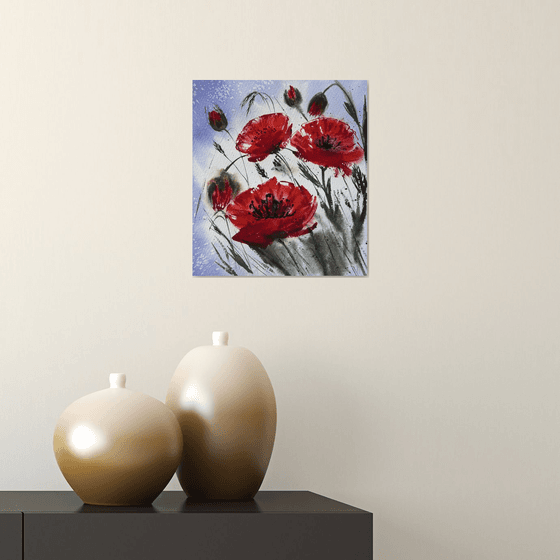 Red Wild Poppies