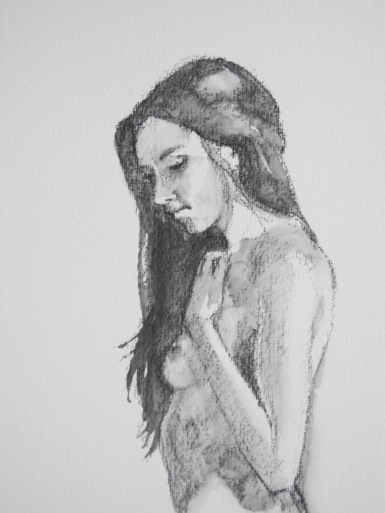 Standing female nude