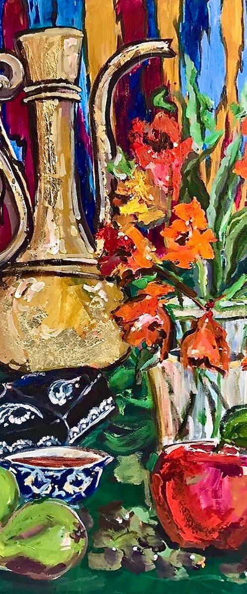 Uzbek Still Life with a Golden Jar by Olga McNamara BiennaleArtist
