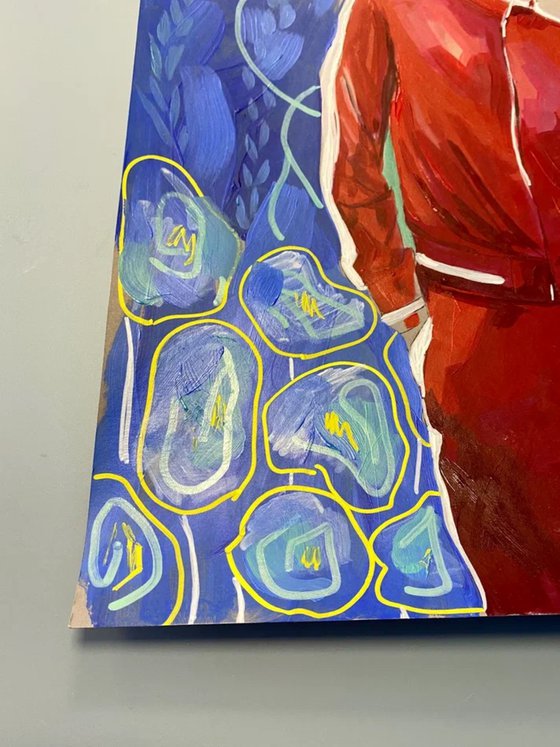 Red Woman Portrait
