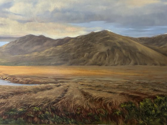 Early sunset over the mountains