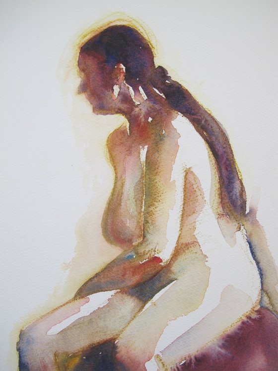 Seated female nude