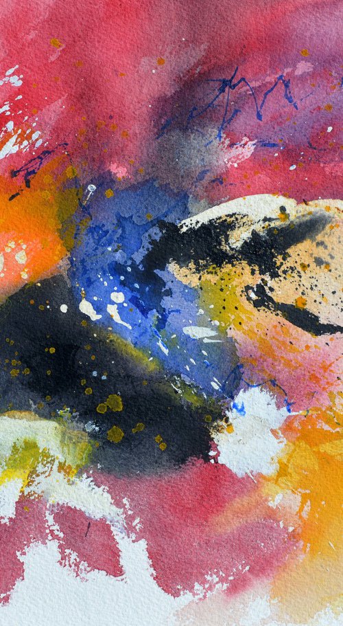 Fusion - abstract watercolor - 3423 by Pol Henry Ledent