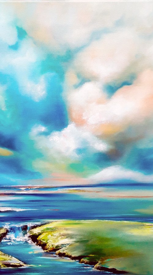 Landscape Nature Sea and Clouds Clouds in the Sky Skyline in Clouds Landscape with Sky and Clouds by Natalia Langenberg