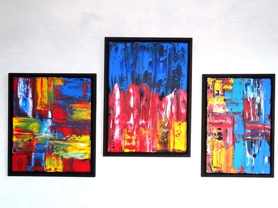Beach walk 1,2,3 (triptych)