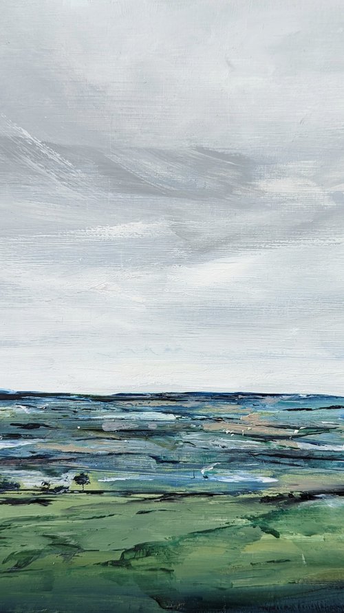 Abstract Cleeve Hill View by Jo Earl