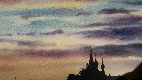 Yellow purple sunrise