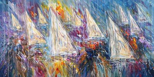 Stormy Sailing Regatta E 6 by Peter Nottrott