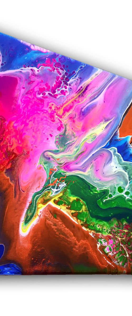 "Life Could Be A Dream" - Original Abstract PMS Acrylic Painting, 12 x 12 inches by Preston M. Smith (PMS)